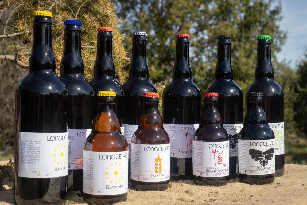 étiquettes de bières artisanales - Brasserie Longue Vie en Ardèche